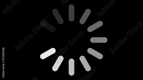 Loading Icon Animation on an Isolated Background. Seamless Loop Animation 4k with Alpha Channel.