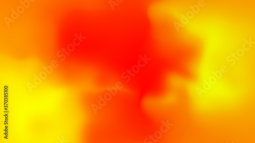 Abstract yellow orange and red soft cloud background in pastel colorful gradation.