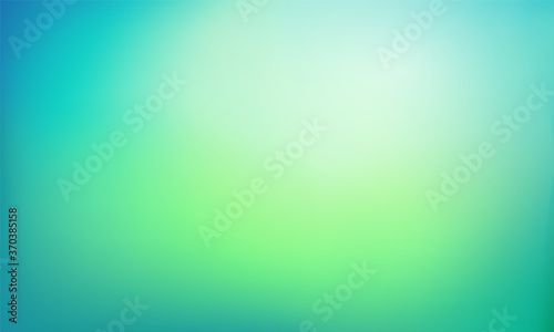 Abstract light green and blue background. Nature gradient backdrop with sunlight. Vector illustration. Ecology concept for your graphic design, banner or poster, website