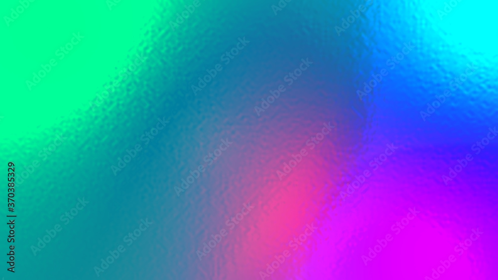Abstract blue green and purple light neon fog soft glass background texture in pastel colorful gradation.