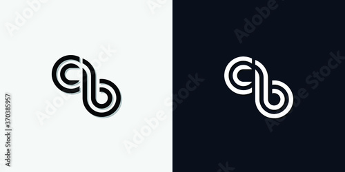 Modern Abstract Initial letter CB logo. This icon incorporate with two abstract typeface in the creative way.It will be suitable for which company or brand name start those initial. photo
