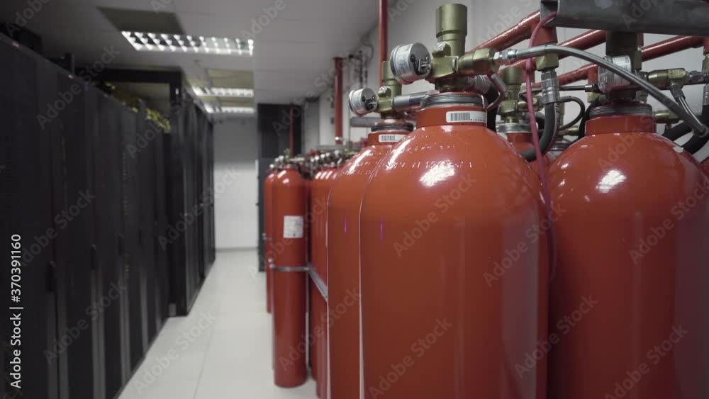 Automated chemical fire suppression system at data center. Tracking ...