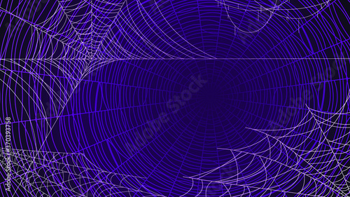 Spider Web On Dark Background Halloween Design Elements Spooky Scary Horror Decor Vector