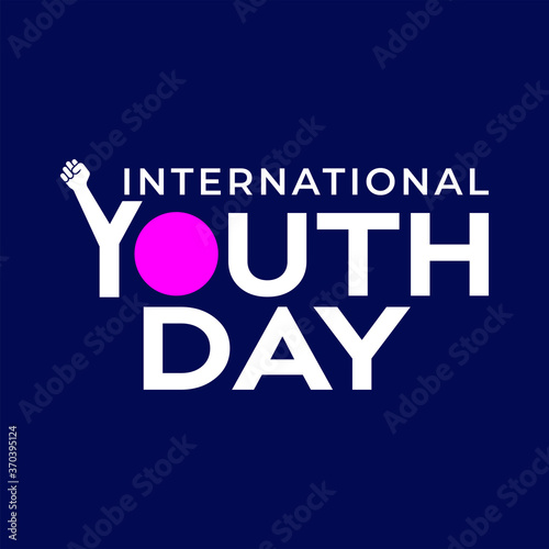 Design for celebrating International youth day event. August 12.