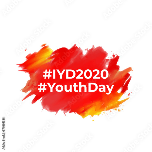 Design for celebrating International youth day event. August 12.