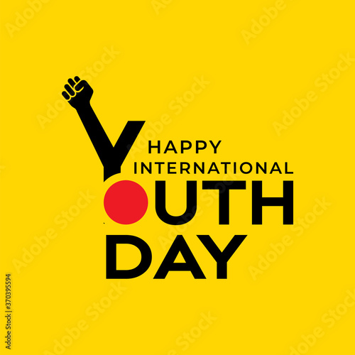 Design for celebrating International youth day event. August 12.