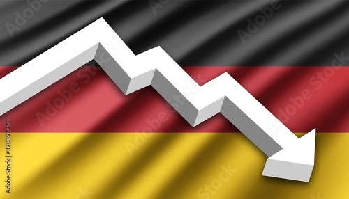 Germany crisis and recession background template.