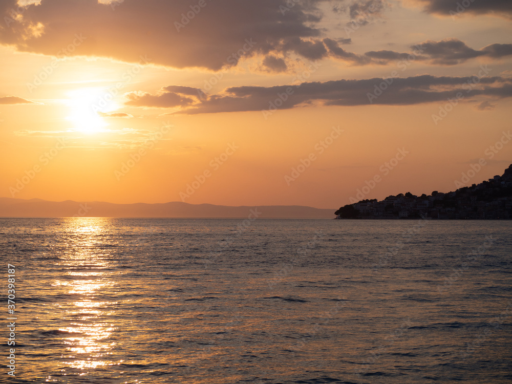 Fototapeta premium Sunset over the adriatic sea