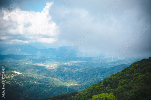 clouds over the mountains