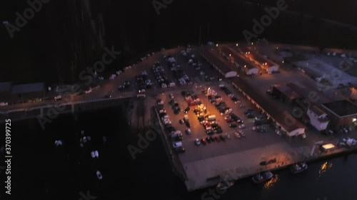 Cudillero. Beautiful coastal village in Asturias. Spain. Aerial Drone Video