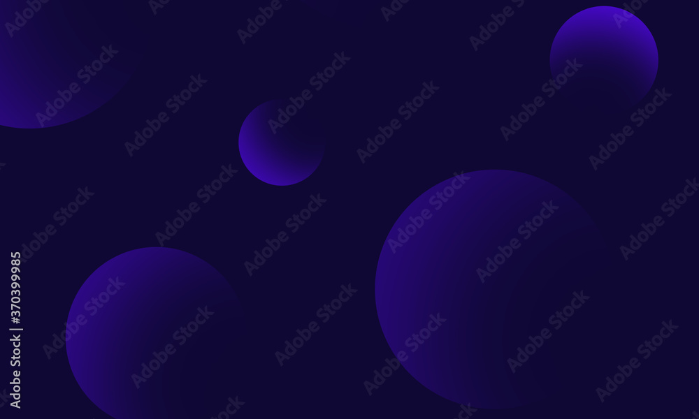 Obraz premium Purple circles gradient on black dark abstract background. Modern graphic design element.