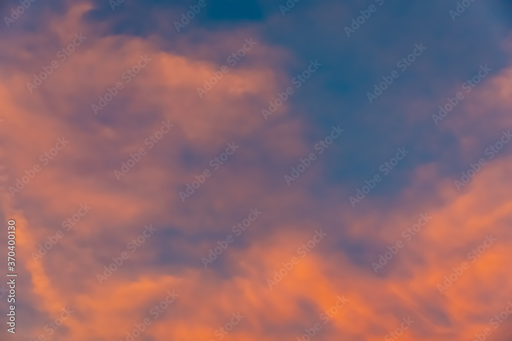  colorful red sky with clouds