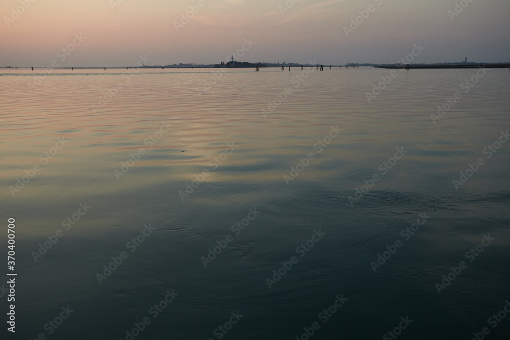 Venice sunset view from Lio Piccolo