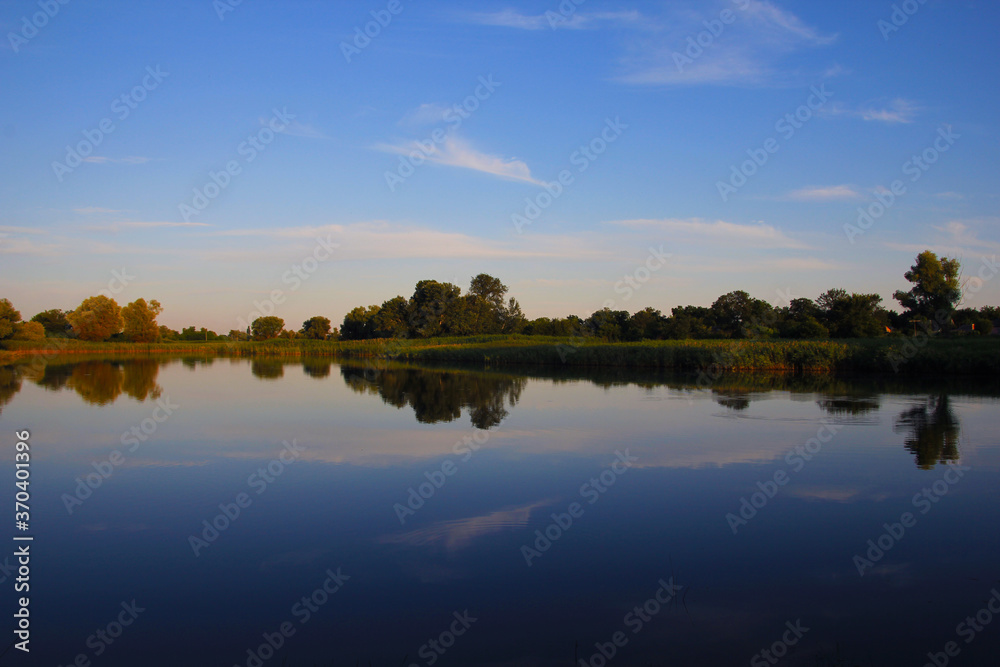 reflection of trees in the water reflection of trees in the water