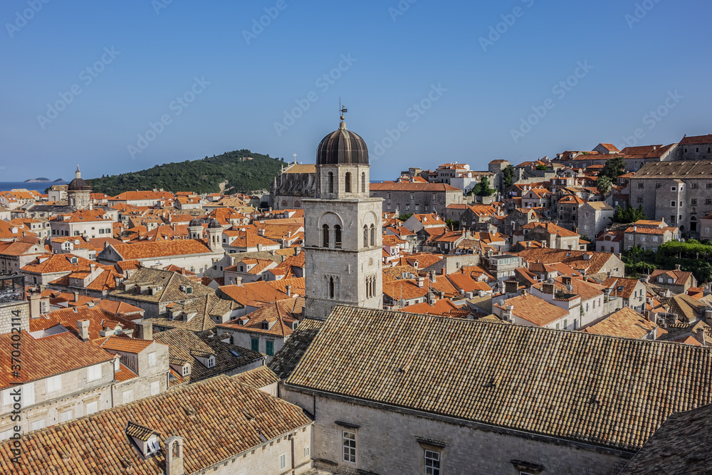 Famous Dubrovnik Franciscan Church and Monastery. Franciscan Church and Monastery (1317) - large complex belonging to the Order of the Friars Minor. Dubrovnik, Croatia.