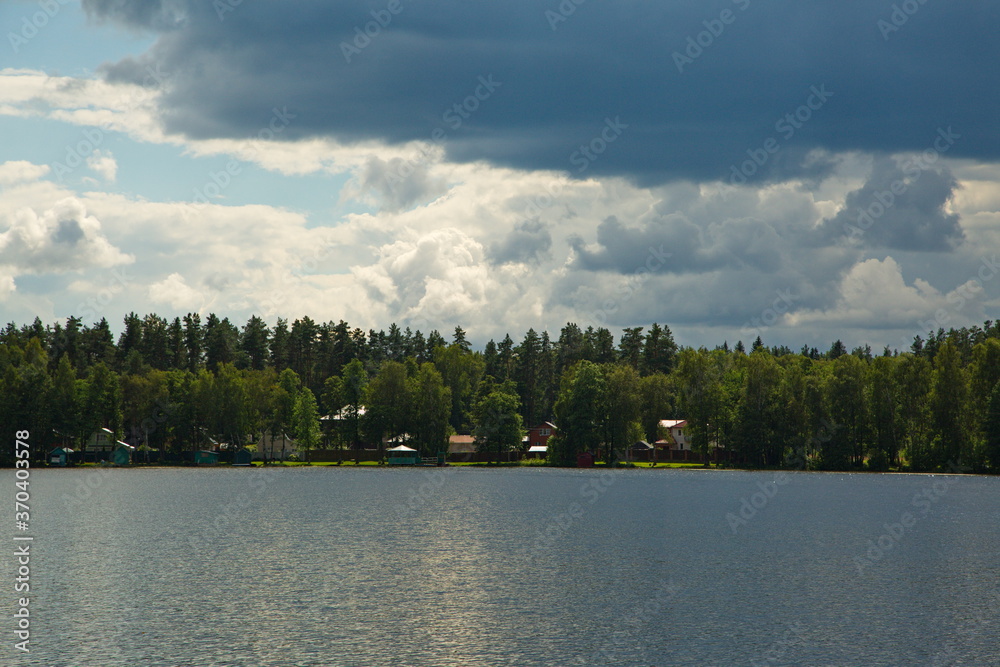 Vvedenskoe lake in the vicinity of the town of Pokrov, Vladimir region, Russia.