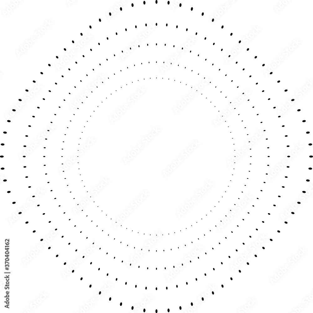 Halftone dots in circle form. round logo . vector dotted frame . design element