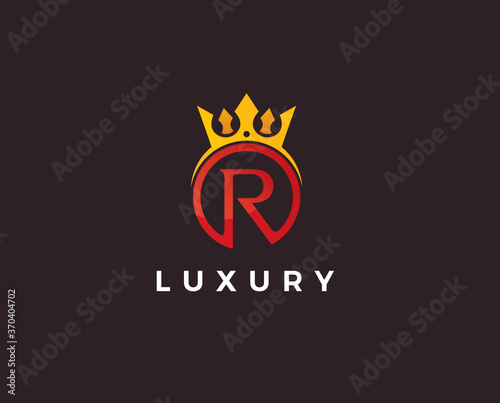 R letter minimal logo template - vector illustration