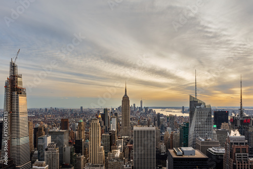 Streaking Clouds Over Midtown Manhattan Before Sunset © Andrew