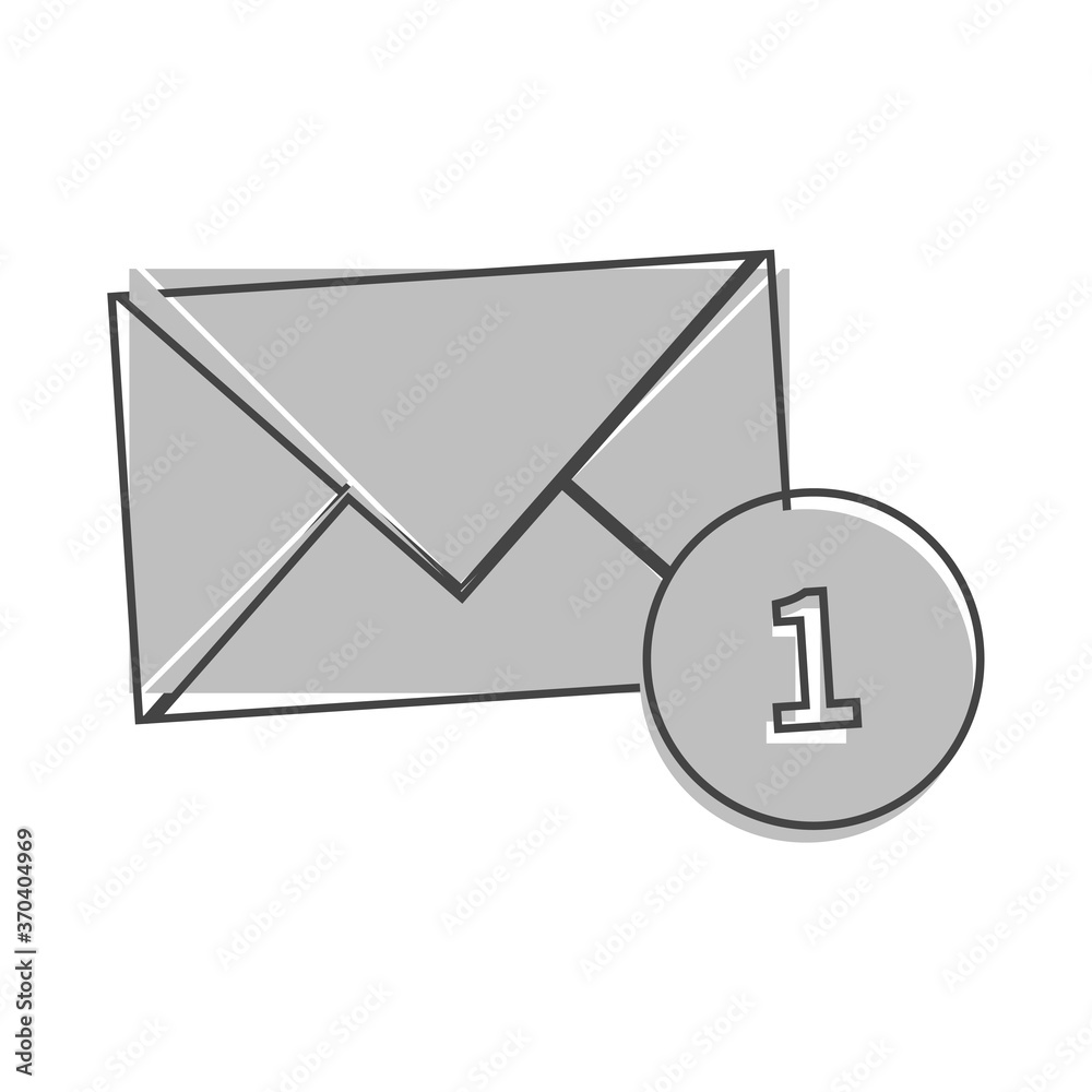 Mail vector icon on flat design. E-mail vector illustration cartoon style on white isolated background. Mail vector icon on flat design. E-mail vector illustration cartoon style on white isolated background.