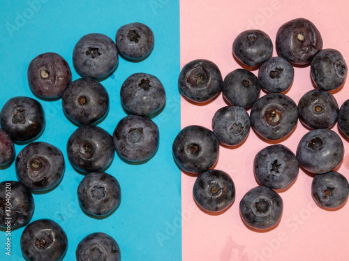 Blueberries on a colored background