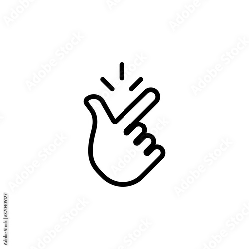 Snap of fingers line icon. Vector on isolated white background. EPS 10.
