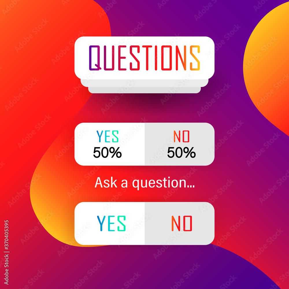 Stories Questions Answers Sticker Web Button YES Or NO Layout stories-questions-answers-sticker-web-button-yes-or-no-layout