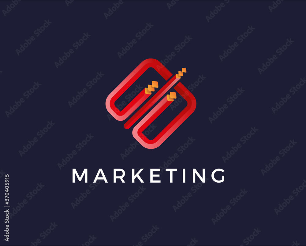 minimal marketing logo template - vector illustration minimal marketing logo template - vector illustration