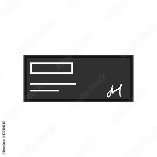 Cheque book icon isolated on white background. Vector illustration.