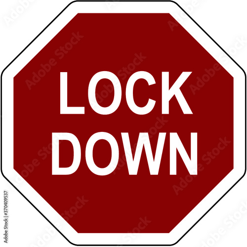 Lockdown Covid-19 Corona Hinweisschild
