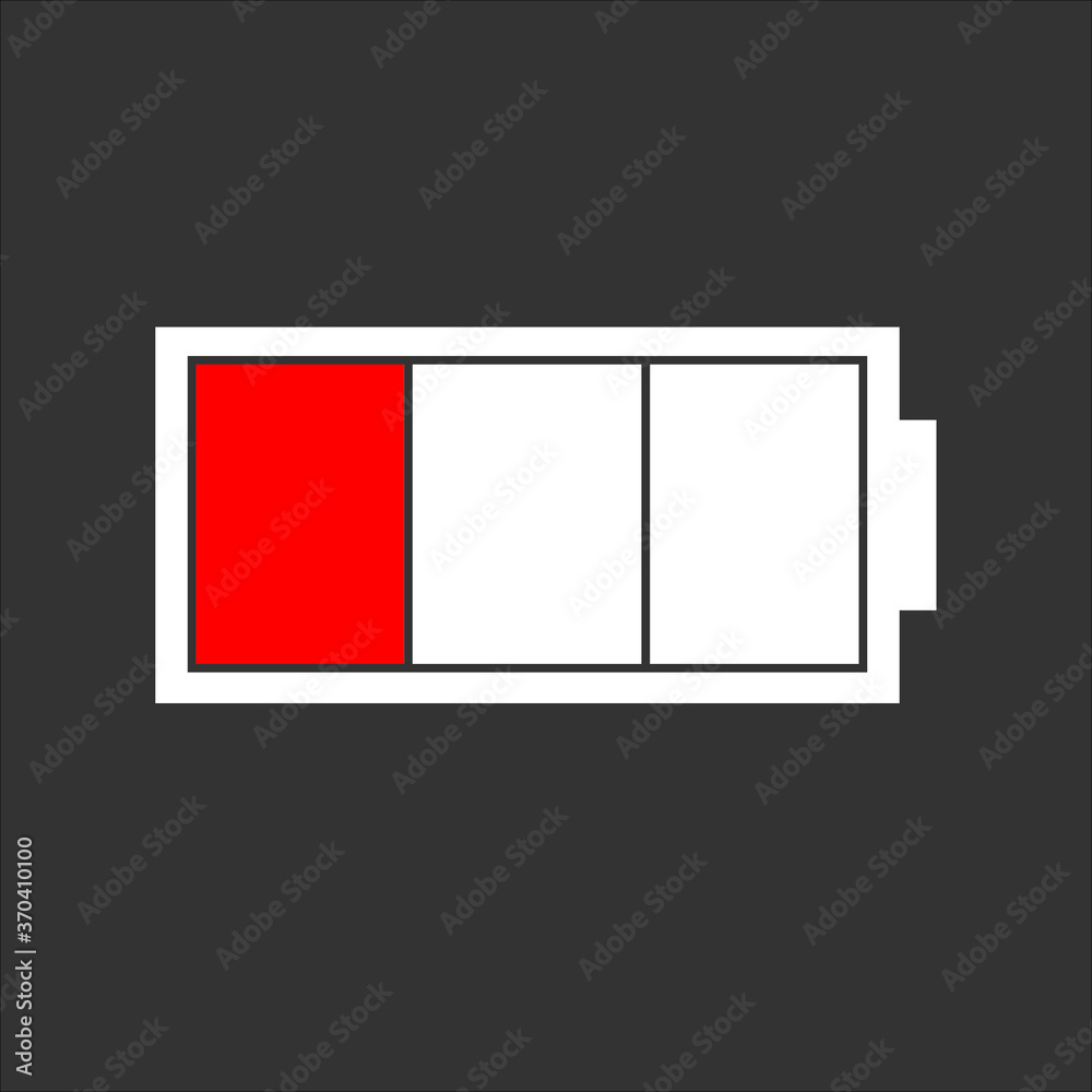 battery cell charging icon for phones and industrial cells circuit. Red battery charge. icon vector