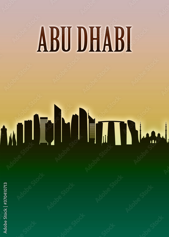 Abu Dhabi Skyline Minimal