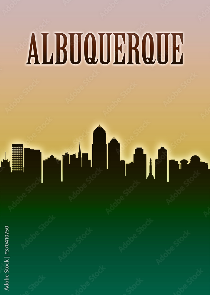 Albuquerque Skyline Minimal