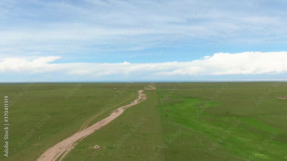 Aerial view of Qinghai Lake with rape fields located in China QingHai. Drone shot footage 4k(UHD). Aerial view of Qinghai Lake with rape fields located in China QingHai. Drone shot footage 4k(UHD).