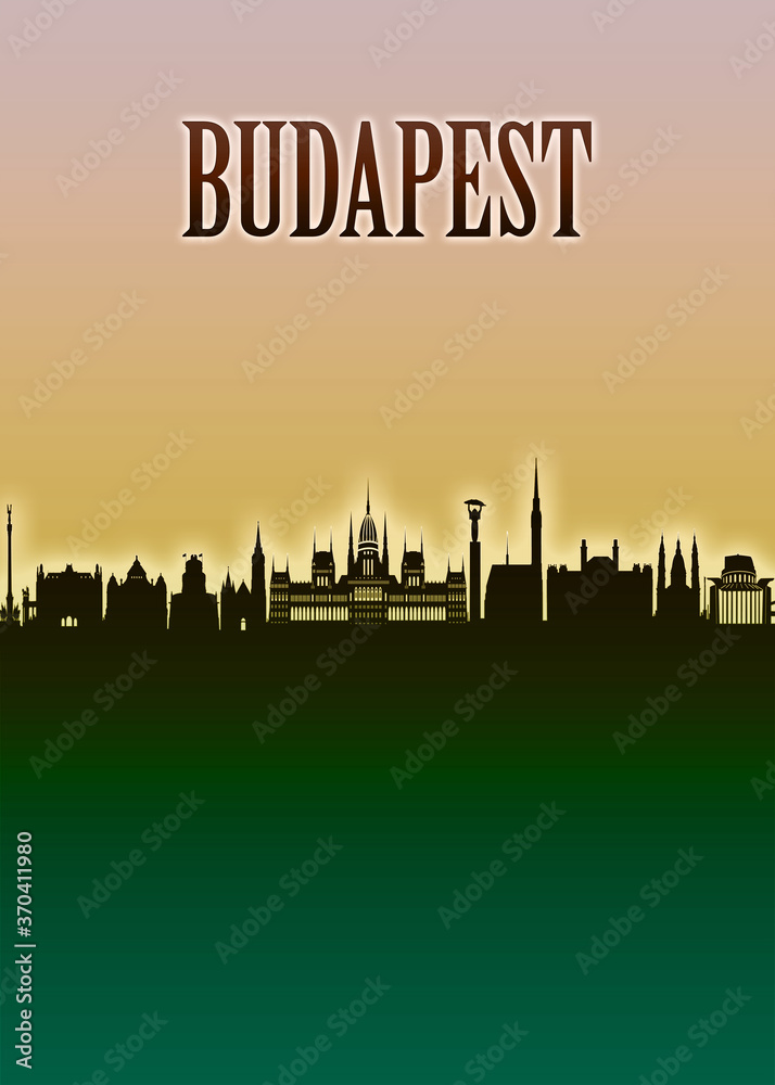 Budapest Skyline Minimal
