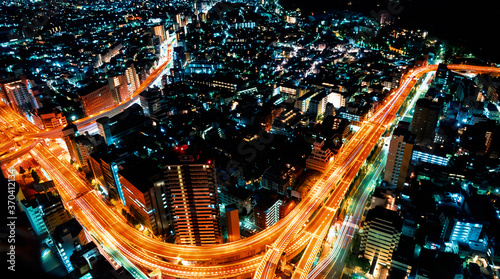 Photography Tokyo, Japan cityscape view from high above