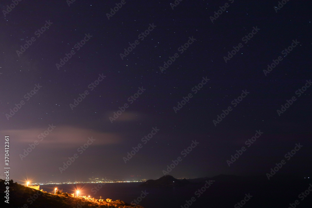 Fototapeta premium night sky over the city