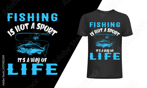 Fishing is not sport it's a way of life-Fishing T-Shirt Design, Vintage fishing emblems, Fishing boat, Fishing labels, badges, vector illustration, Poster, Trendy T-shirt, t-shirt and poster vector.