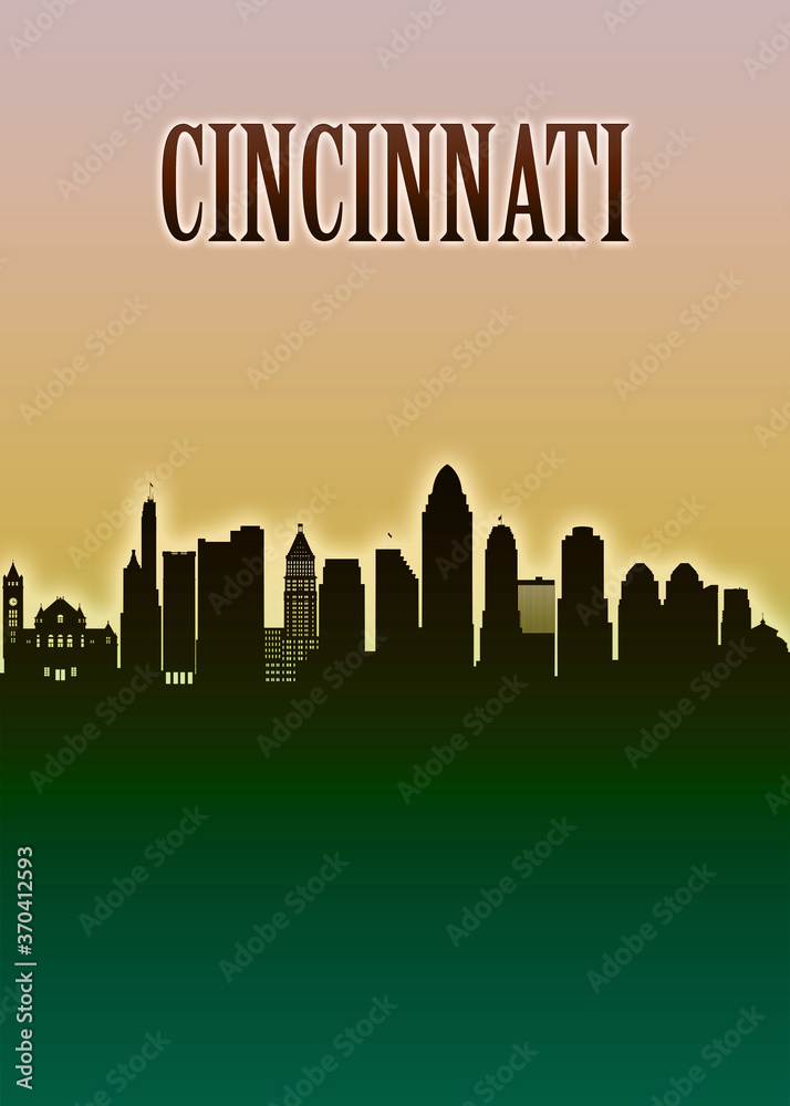 Cincinnati Skyline Minimal