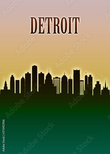 Detroit Skyline Minimal