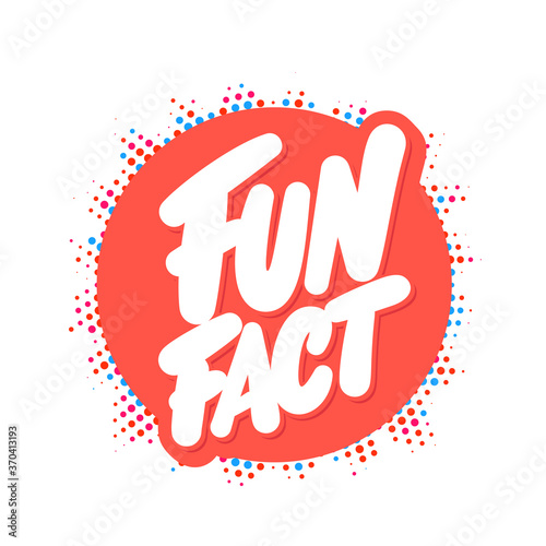  Fun fact. Vector lettering banner. 