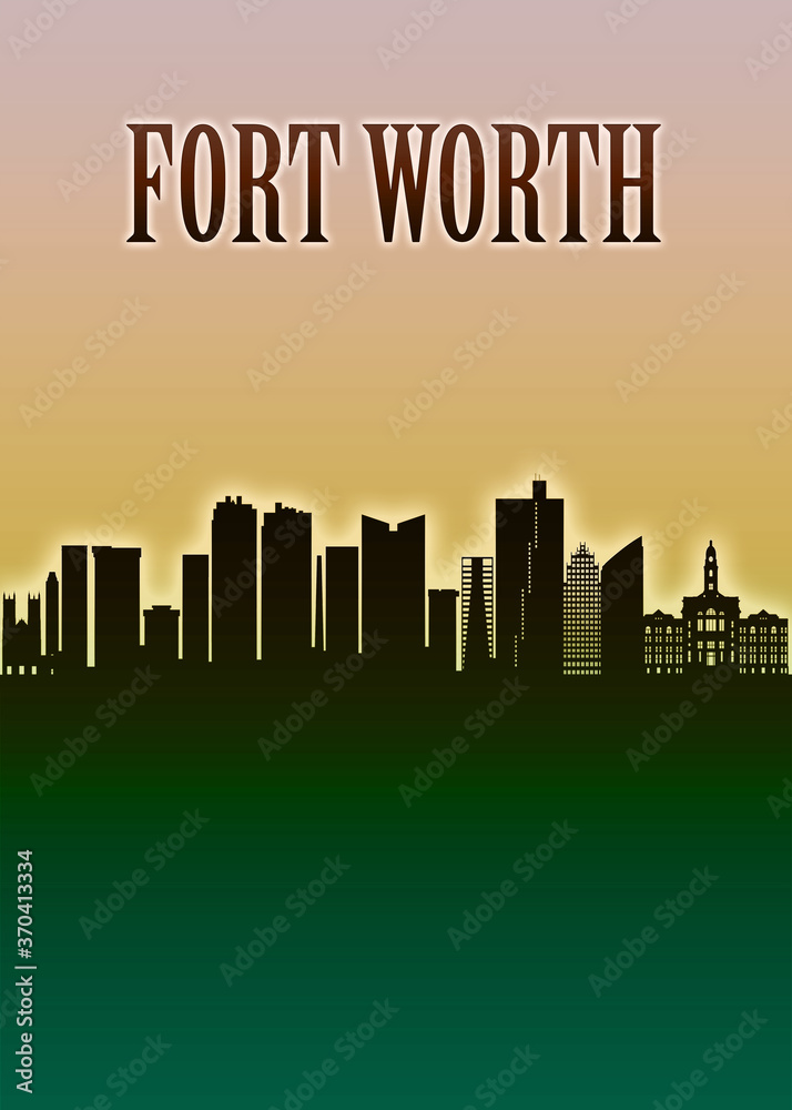 Fort Worth Skyline Minimal