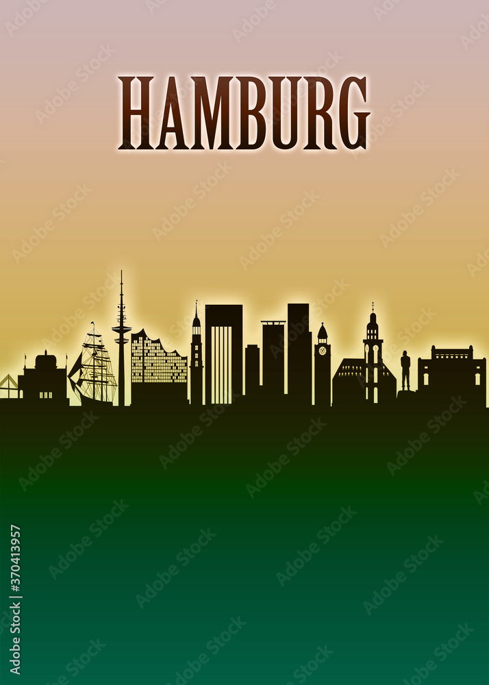 Hamburg Skyline Minimal