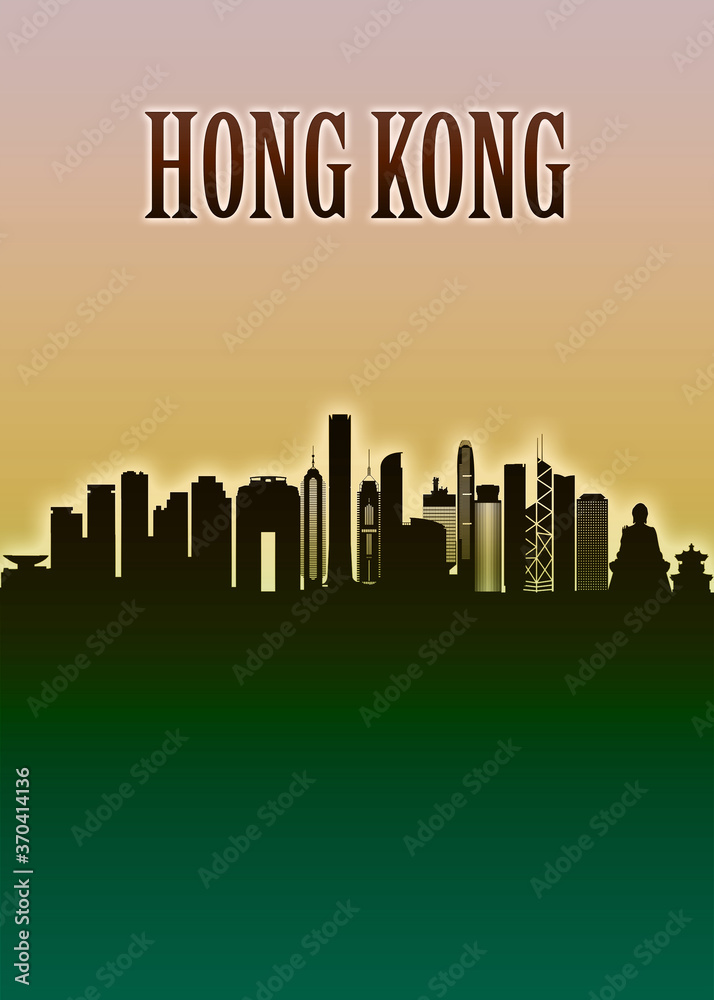 Hong Kong Skyline Minimal