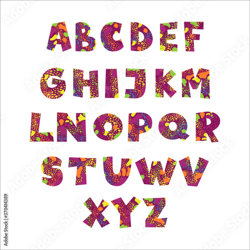 textured alphabet bright collection