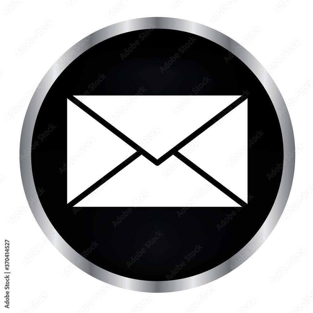mail on a black button mail on a black button