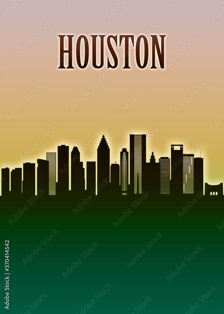 Houston Skyline Minimal