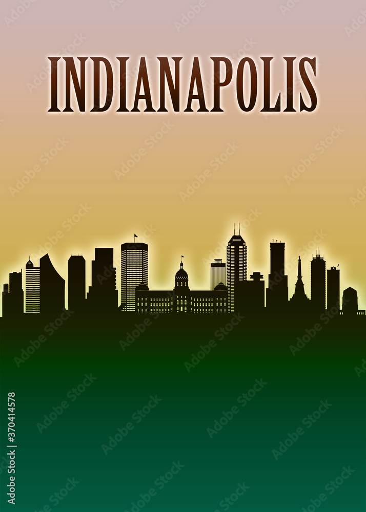 Indianapolis Skyline Minimal