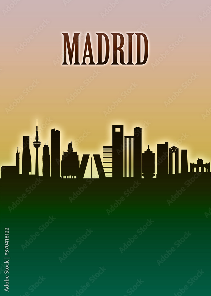 Madrid Skyline Minimal