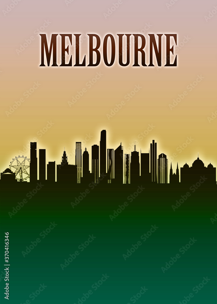 Melbourne Skyline Minimal